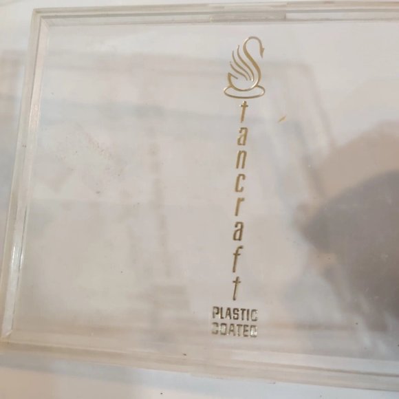 VINTAGE STANCRAFT DOUBLE DECK TIFFANY LAMPS PINACHLE Open Case With SEALED Cards - Picture 5 of 9